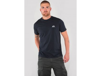 Alpha Industries Basic T Small logo Navy tričko pánske