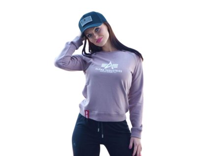 Alpha Industries dámska mikina New Basic Sweat Wmn mauve