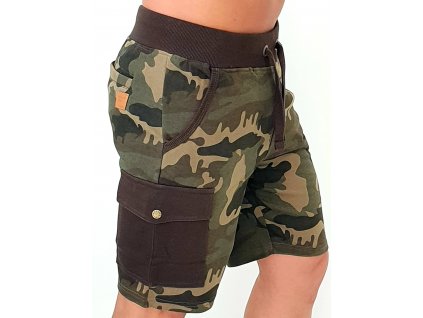 Alpha Industries Cargo Jogger Short Olive Camo pánske šortky