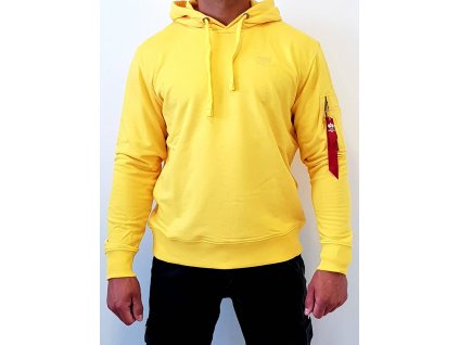 Alpha Industries X-Fit Hoody pánska mikina prime yellow