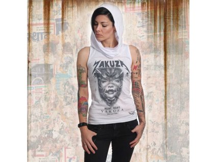 Yakuza NO ME JODAS dámske tielko s kapucňou GSB 14156 white