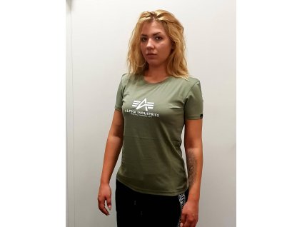 Alpha Industries New Basic T Wmn Olive dámske tričko