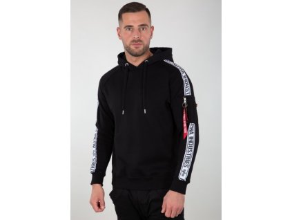 Alpha Industries AI TAPE HOODY black pánska mikina d
