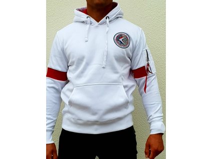 Alpha Industries APOLLO 15 Hoody white pánska mikina