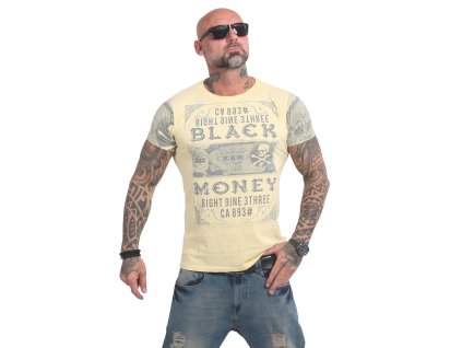 Yakuza BLACK MONEY tričko pánske TSB 14048 pale banana
