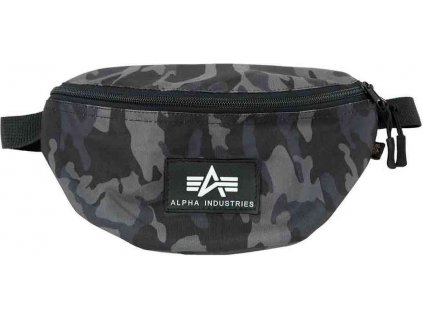Alpha Industries Rubber Print Waist Bag blackcamo ľadvinka-taška