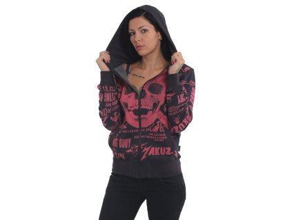 Yakuza ROTTING BODY dámska mikina na zips GHZB 14108 ebony