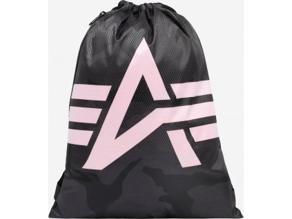 Alpha Industries Basic Gym Bag Blackcamo vrecko na obuv