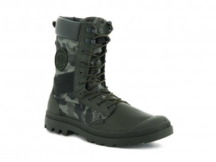 Palladium módne topánky TACTICAL OPS CAMO WATERPROOF OLIVE NIGHT