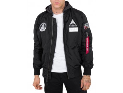 Alpha Industries MA 1 TT Hood NASA bunda pánska black 1