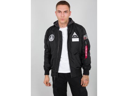 Alpha Industries MA 1 TT Hood NASA bunda pánska black