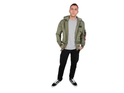Alpha Industries MA 1 TT Hood Defense bunda pánska olive e