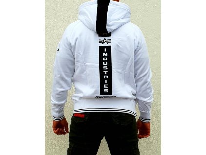 Alpha Industries DEFENCE Hoody white pánska mikina