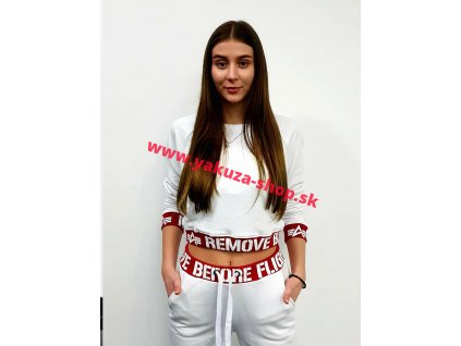 Alpha Industries RBF Cropped Sweater Wmn dámska mikina white