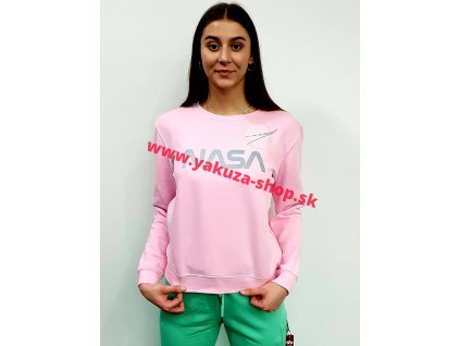 Alpha Industries dámska mikina NASA PM Sweater Wmn Pastel Neon Pink