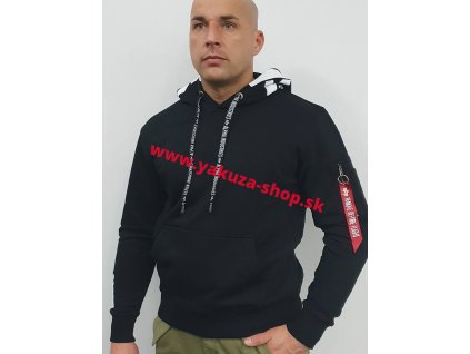 Alpha Industries Alpha Hoody pánska mikina black