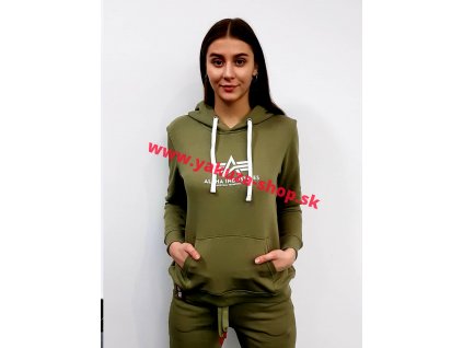 Alpha Industries dámska mikina New Basic Hoody Wmn olive