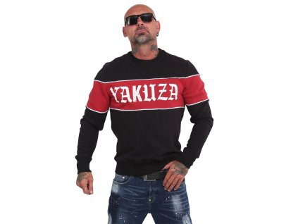 Yakuza RETRO STRIPE mikina pánska PB 15005 black