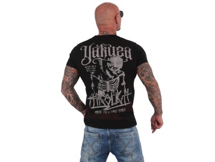 Yakuza THROUGH BONES DYE tričko pánske TSB 15022 black