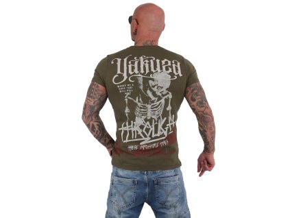 Yakuza THROUGH BONES DYE tričko pánske TSB 15022 burnt olive