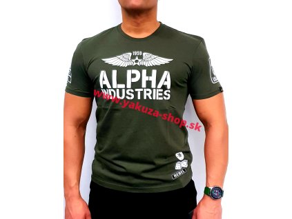 Alpha Industries Rebel T tričko pánske dark olive
