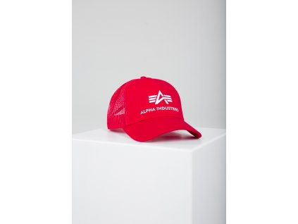 Alpha Industries Basic Trucker Cap šiltovka speed red b