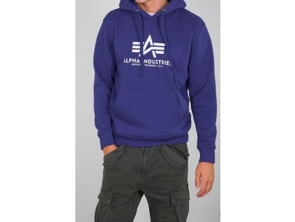 Alpha Industries Basic Hoody Kids detská mikina nautical blue