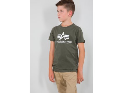 Alpha Industries Basic T Kids detské tričko dark olive