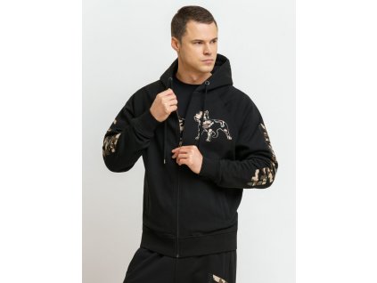 Amstaf mikina na zips Logo 2.0 black camouflage