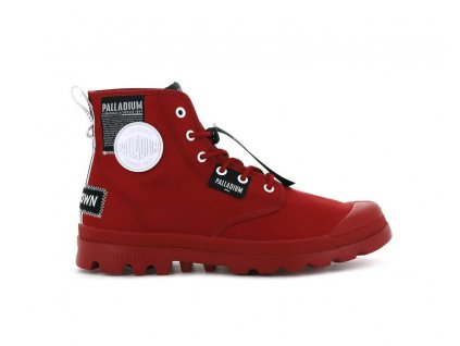 Palladium módne topánky PAMPA LITE OVERLAB RED SALSA