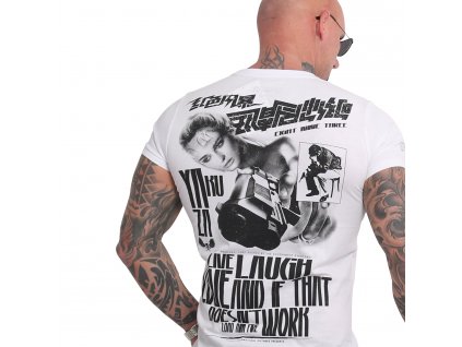 Yakuza LIVE LAUGH LOVE tričko pánske TSB 16015 white