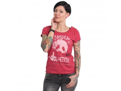 Yakuza dámske tričko PANDA GSB 16119 jester red
