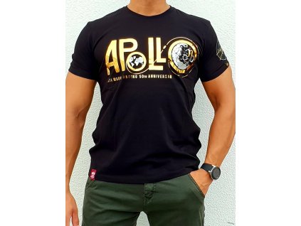 Alpha Industries Apollo 50 PM T black tričko pánske