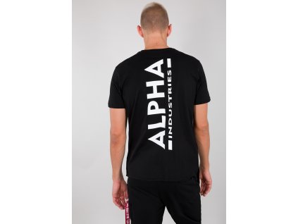 Alpha Industries BACKPRINT T black tričko pánske