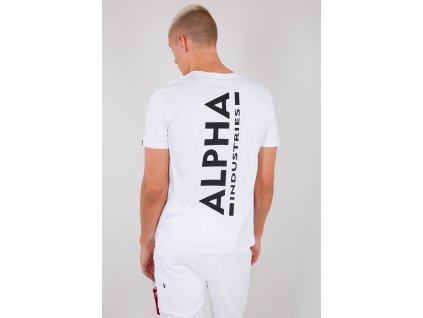 Alpha Industries BACKPRINT T white tričko pánske