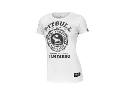 PitBull West Coast dámske tričko UNIVERSITY LOGO white