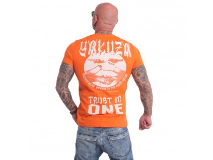 Yakuza tričko TRUST NO ONE pánske TSB 16028 red orange