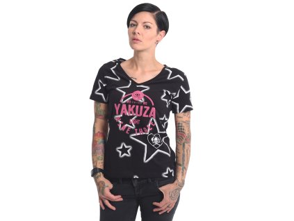 Yakuza 893STARLET V NECK dámske tričko GSB 16124 black