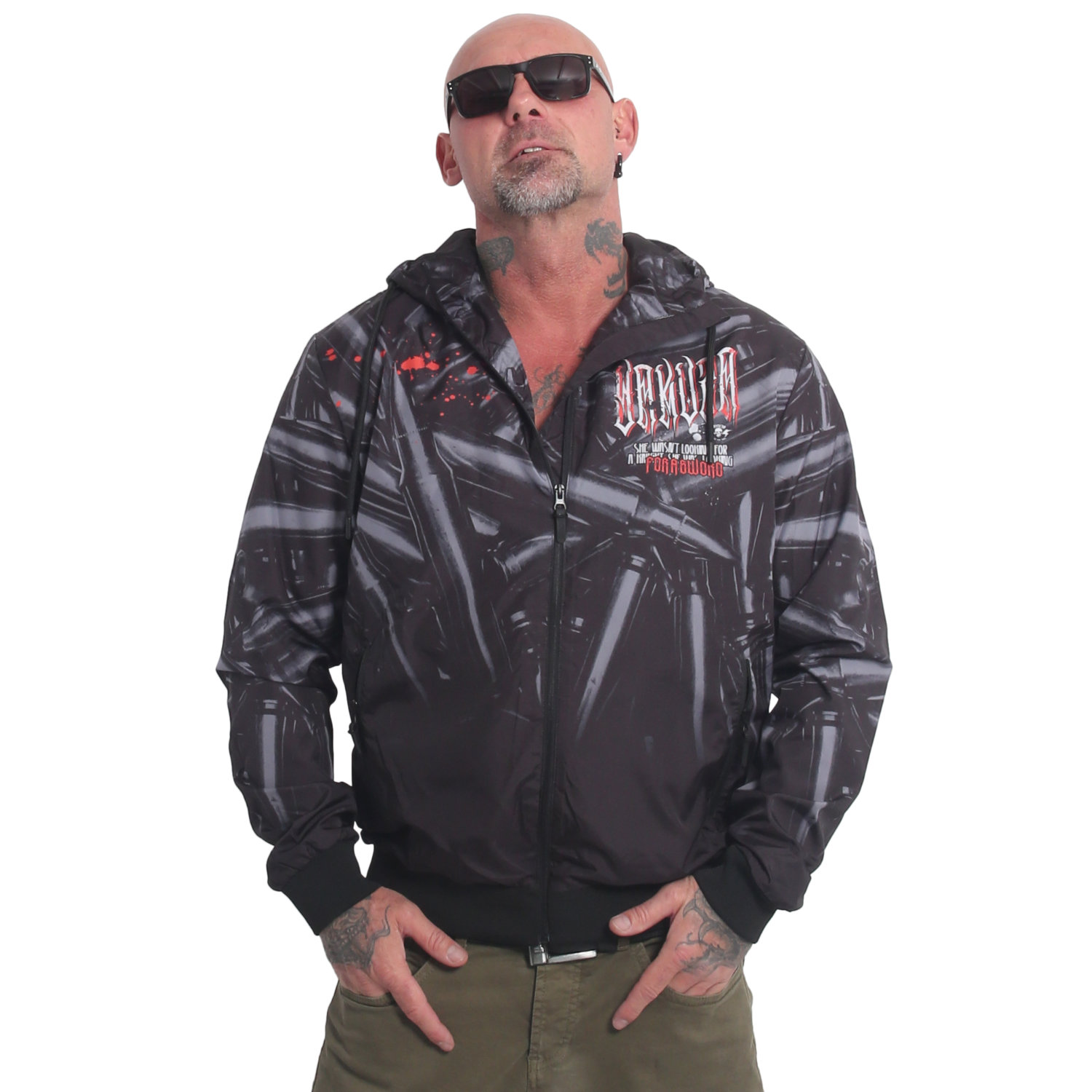 Yakuza prechodná bunda SWORD WINDBREAKER WB 22070 black Veľkosť: 4XL, Farba: čierna