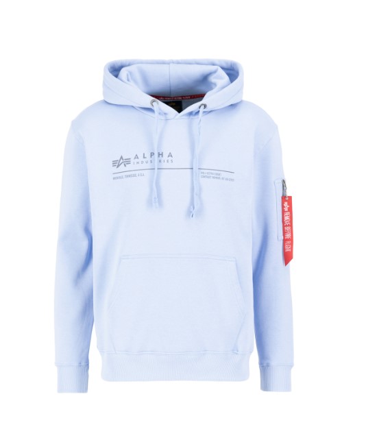 Alpha Industries pánska mikina AI Reflective Hoody light blue Farba: modrá, Veľkosti pánske: M