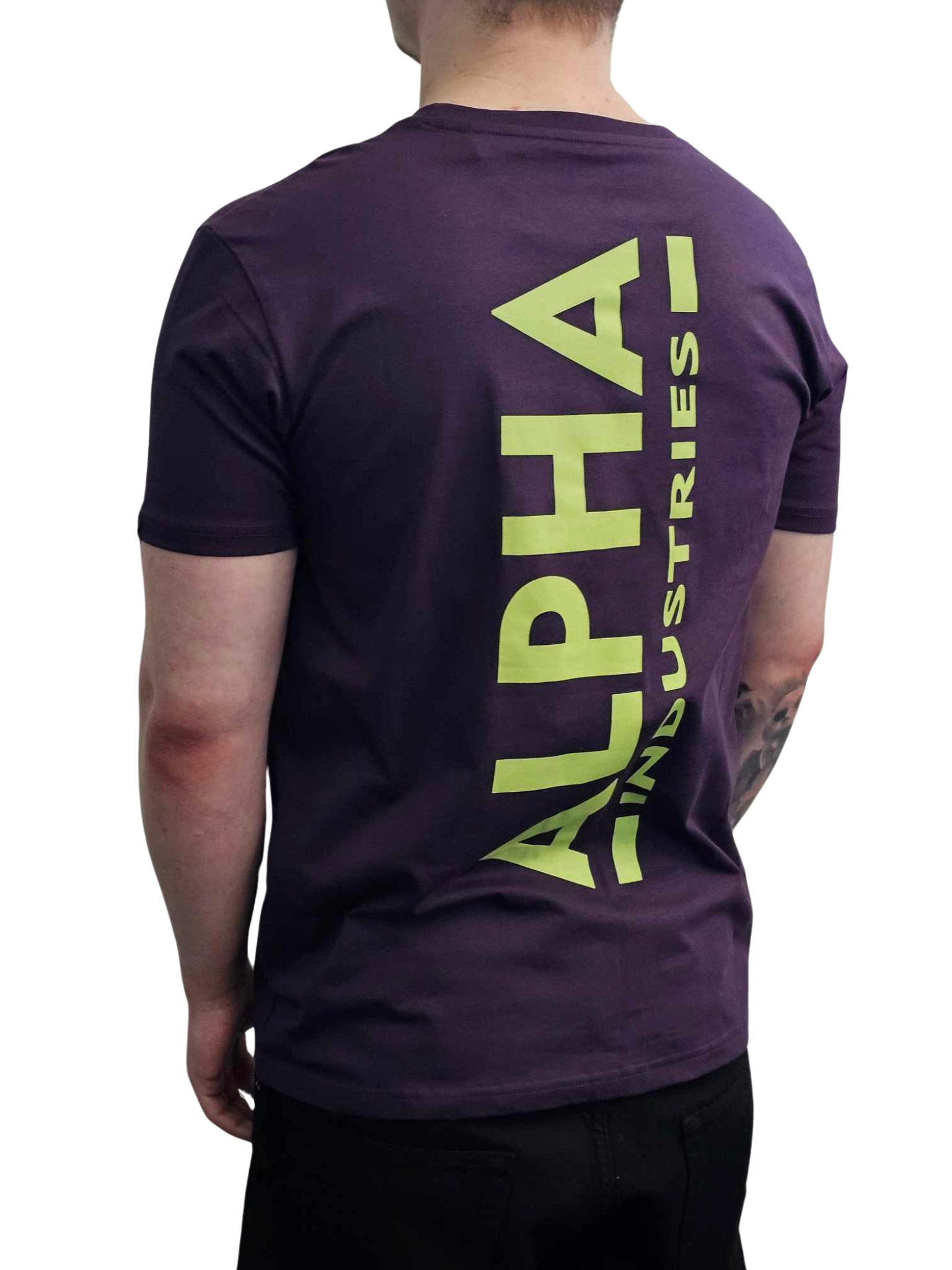 Alpha Industries BACKPRINT T tričko pánske Plum Veľkosť: M, Farba: fialová