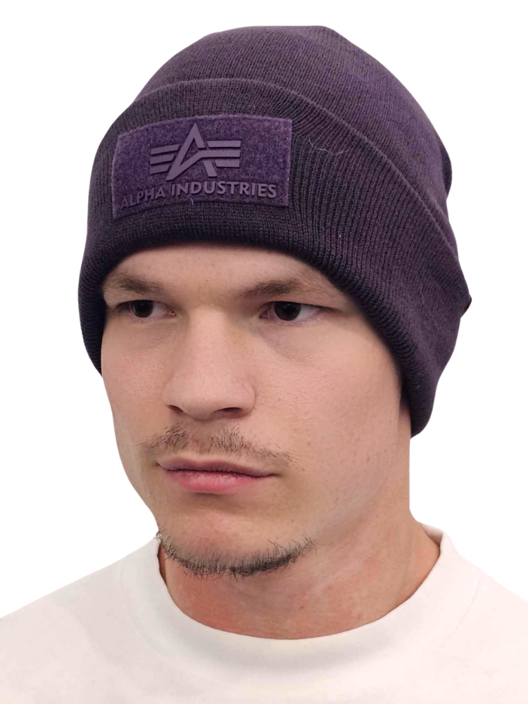 Alpha Industries VLC Beanie Plum čiapka Veľkosť: Unisex, Farba: fialová