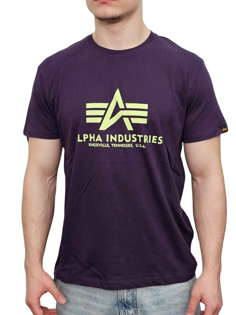 Alpha Industries Basic T-Shirt Plum tričko pánske Veľkosť: L, Farba: fialová