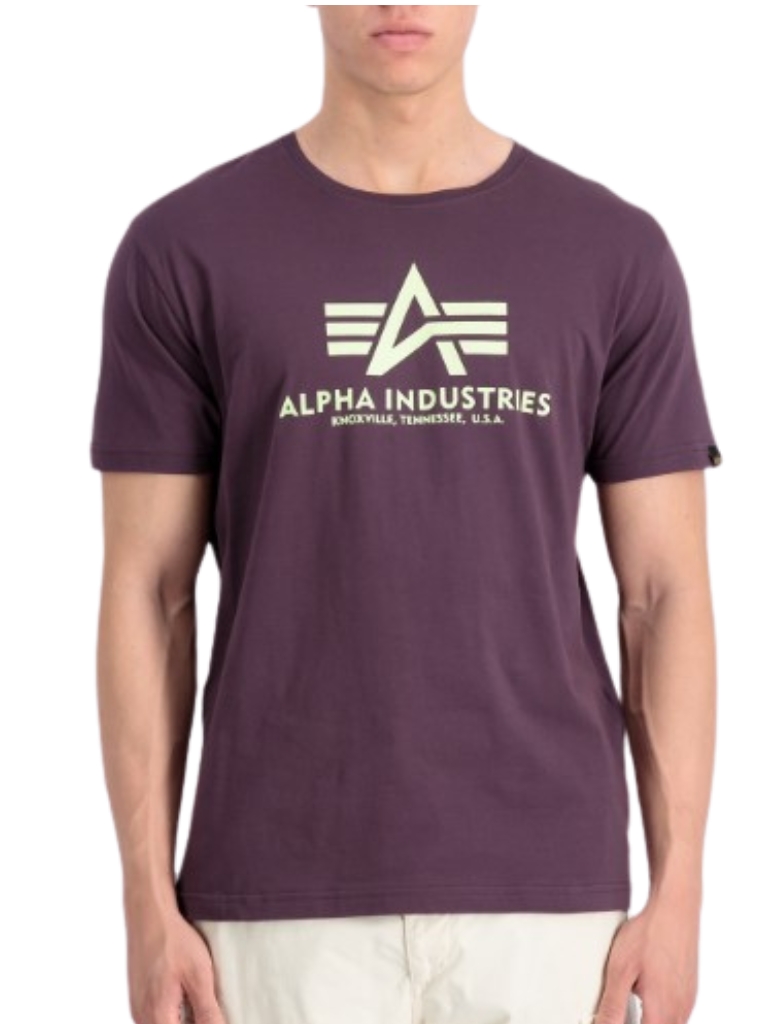 Alpha Industries Basic T-Shirt Plum tričko pánske Veľkosť: 3XL, Farba: fialová