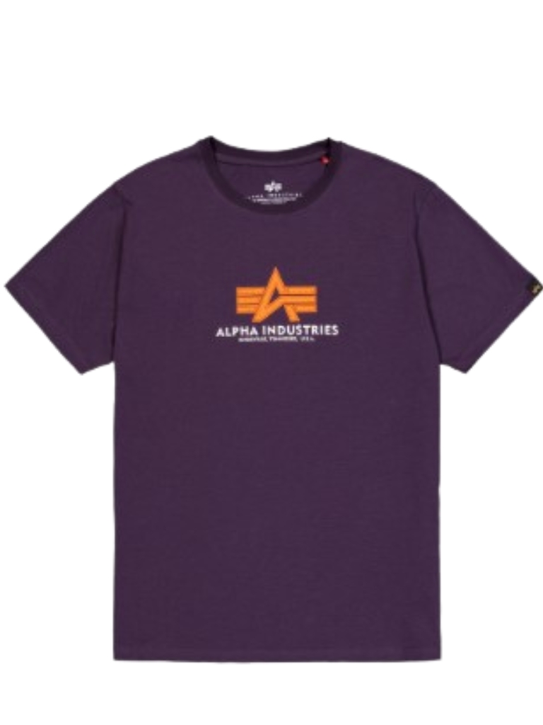 Alpha Industries Basic T RUBBER tričko pánske Plum Veľkosť: 3XL, Farba: fialová