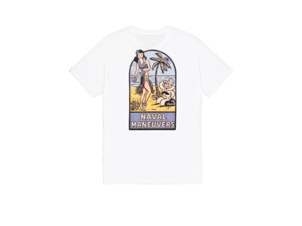 Alpha Industries Naval T Back Print tričko pánske white Veľkosť: M, Farba: biela