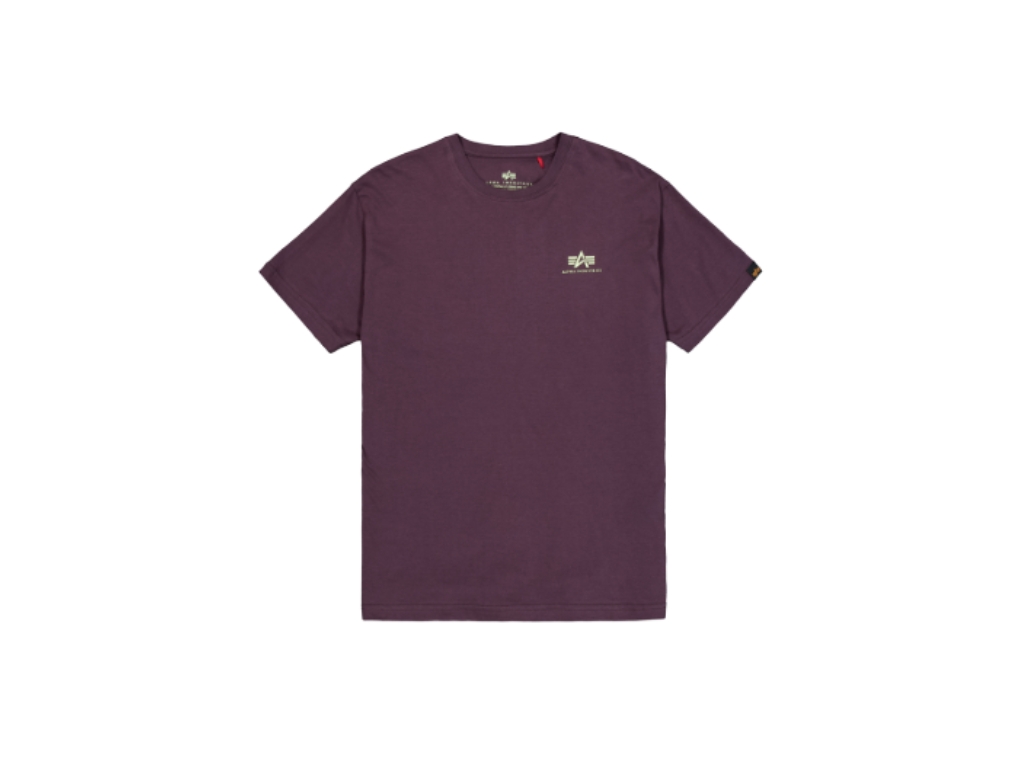 Alpha Industries Basic T Small logo Plum tričko pánske Veľkosť: XXL, Farba: fialová