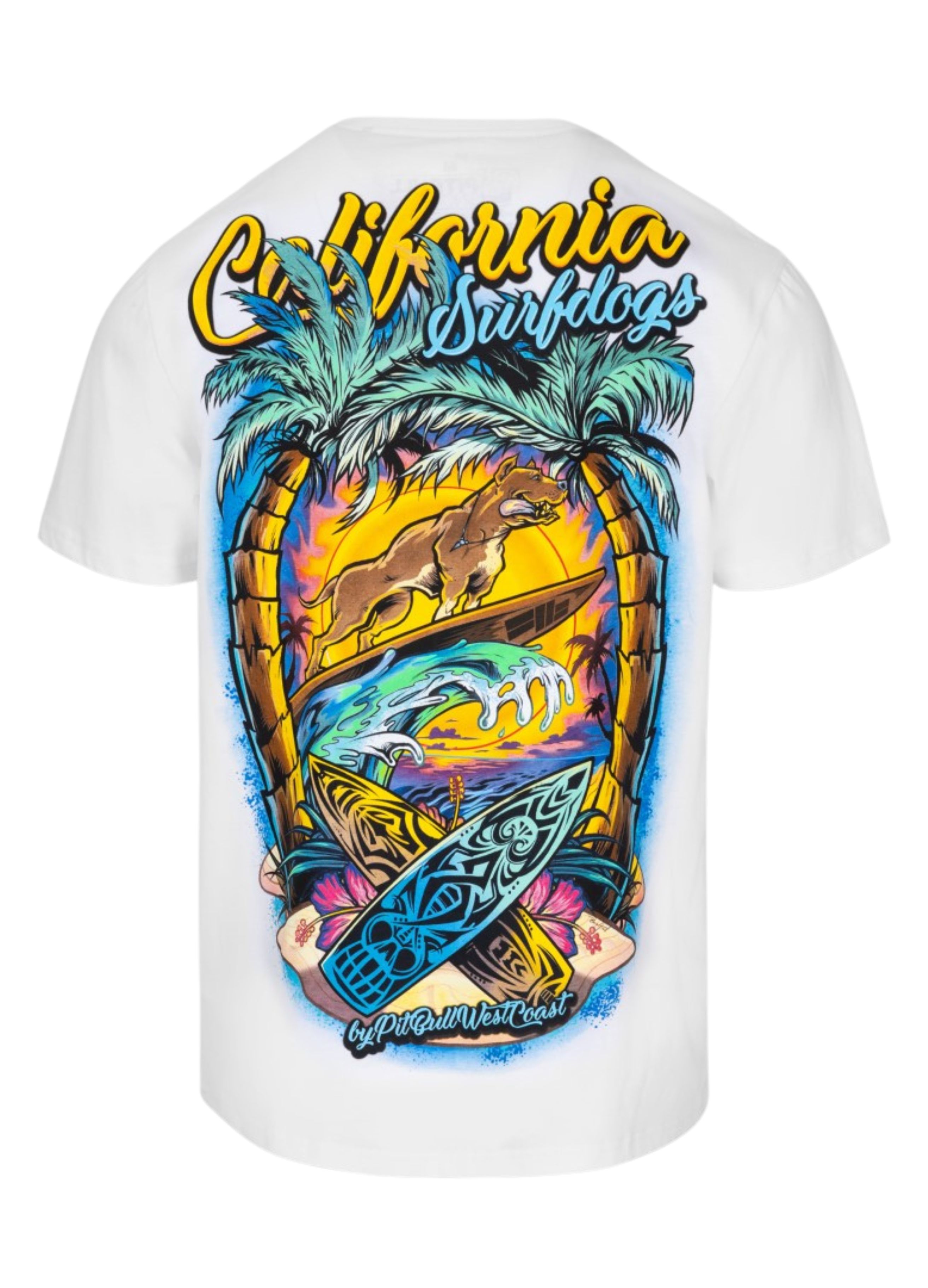 PitBull West Coast tričko pánske Surf Dog white Veľkosť: XXL, Farba: biela