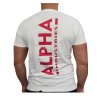 Alpha Industries BACKPRINT T tričko pánske white red 3