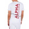 Alpha Industries BACKPRINT T tričko pánske white red